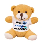 Kişiye Özel Baskılı Açık Kahve Peluş Ayıcık