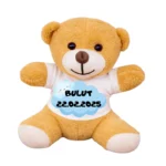 Kişiye Özel Baskılı Sütlü Kahverengi Peluş Ayıcık