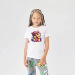 Kız Çocuk Sevimli Ayıcık Baskılı Tişört