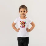 Kız Çocuk Sevimli Baykuş Matematik Baskılı Tişört