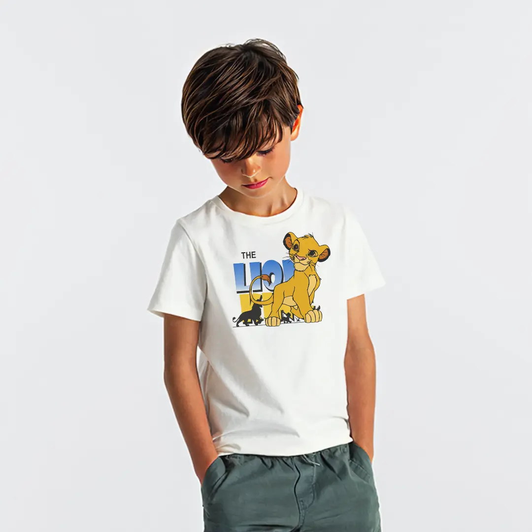 The Lion King Simba Baskılı Çocuk Tişörtü – Aslan Kral Timon Pumba Desenli Erkek Çocuk T-Shirt The Lion King Simba Baskılı Çocuk Tişörtü - Görsel 1