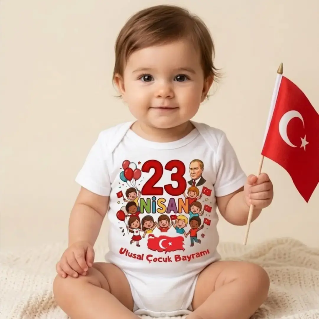 23 Nisan Ulusal Çocuk Bayramı Baskılı Zıbın