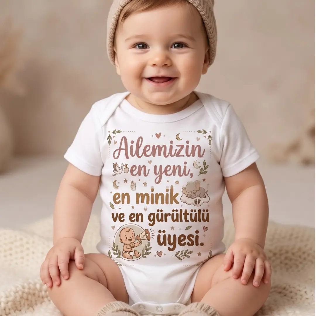 Ailemin En Yeni, En Minik Ve En Gürültülü Üyesi Baskılı