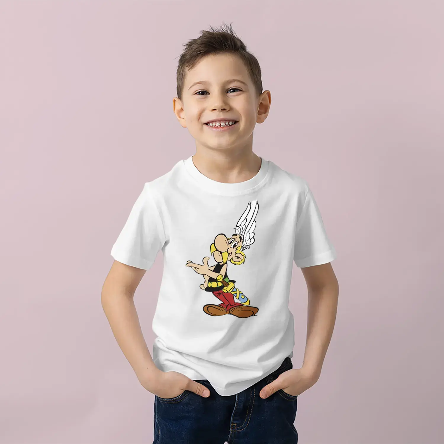 Çizgi Kahraman Savaşçı Baskılı Erkek Çocuk Tişört