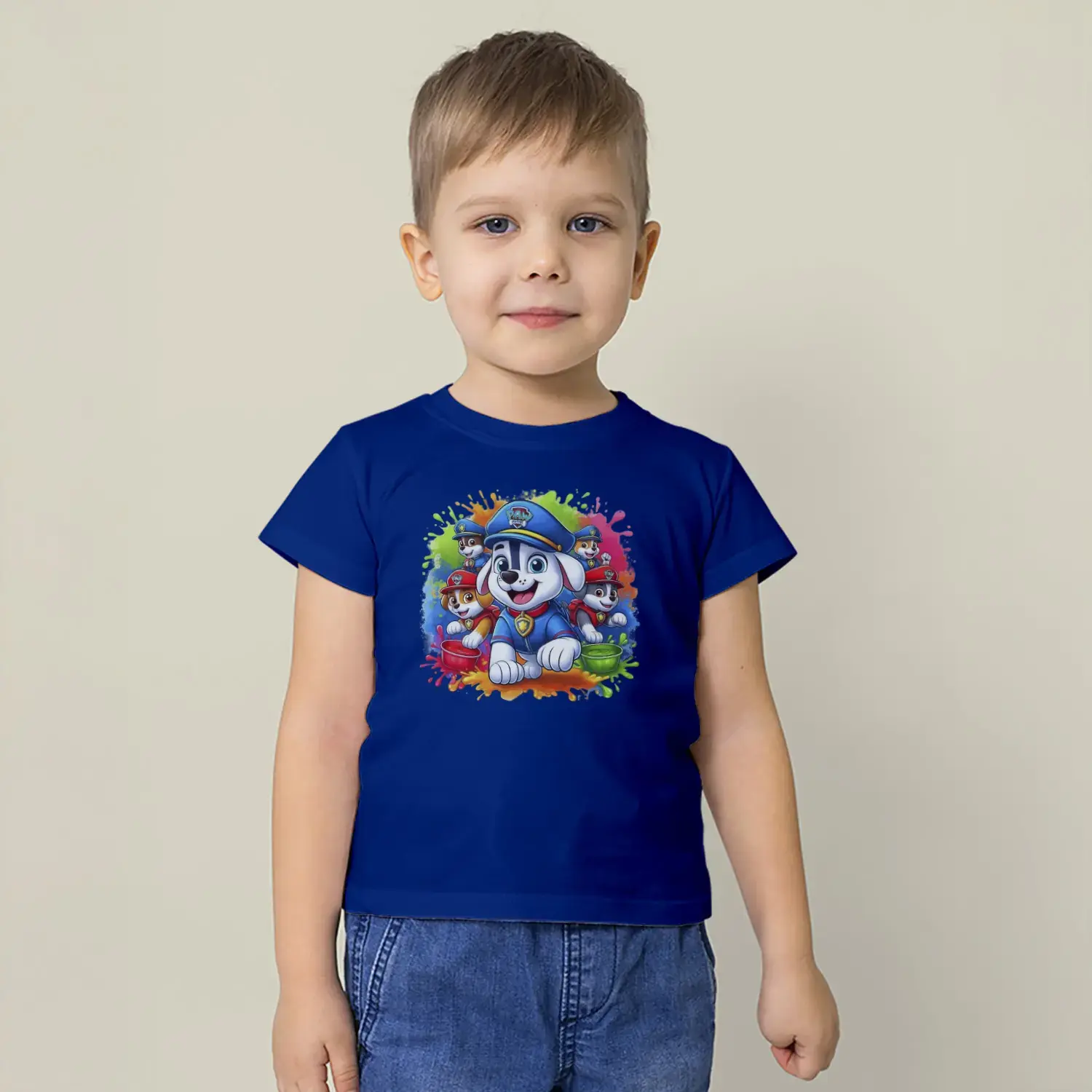 Kahraman Köpecikler Baskılı Erkek Çocuk Tişört