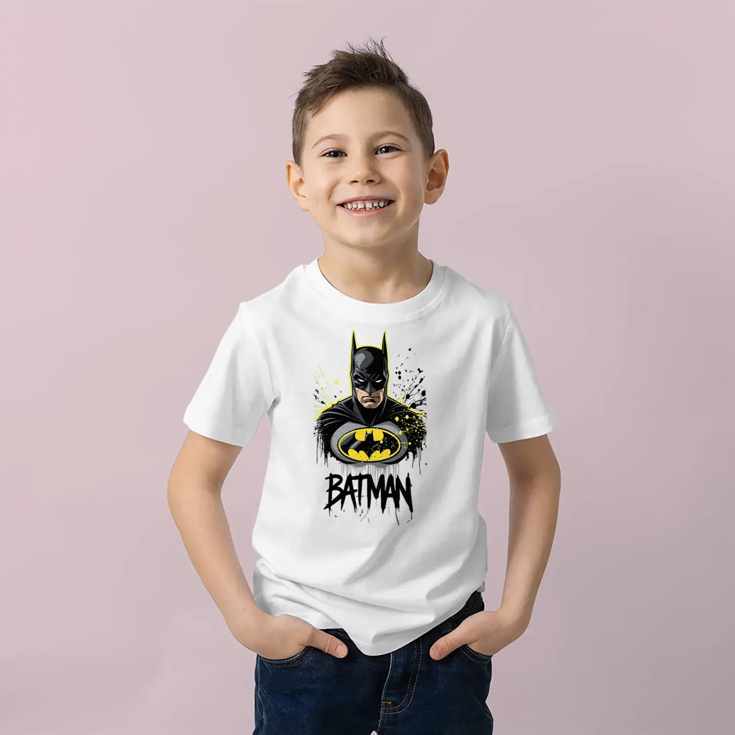 Kara Kahraman Erkek Çocuk Tişört