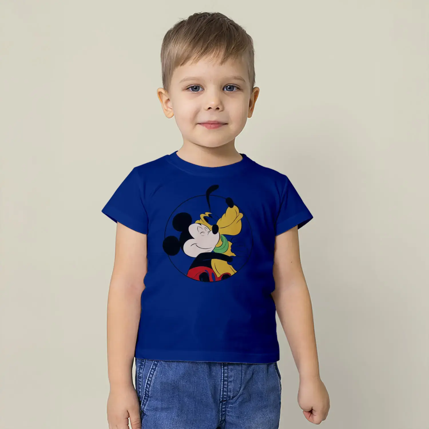 Sevimli Fare Dostluk Baskılı Erkek Çocuk Tişört