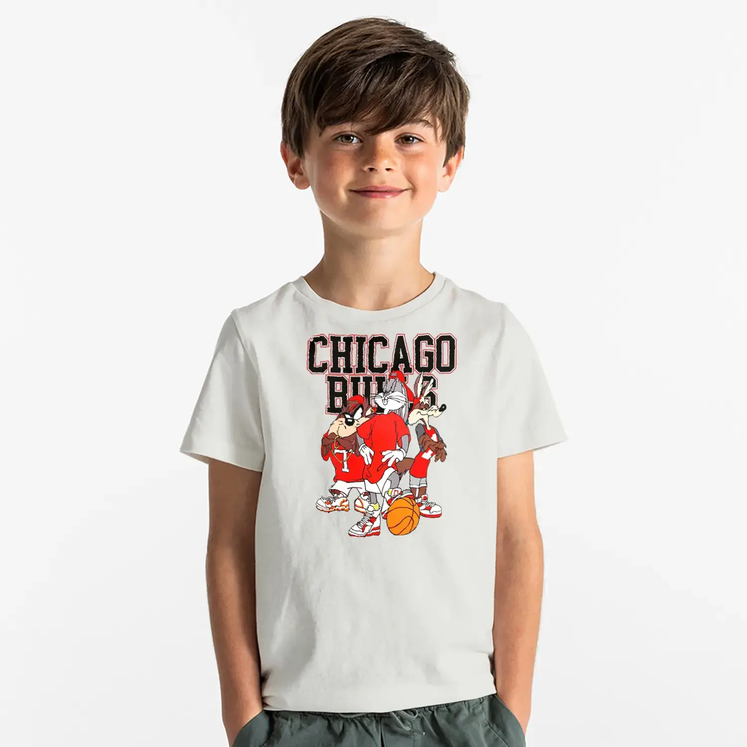 Sokak Basketbolu Karakter Baskılı Erkek Çocuk Tişört